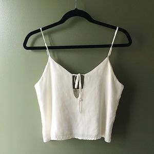 Silky Tank Top with Front Tie